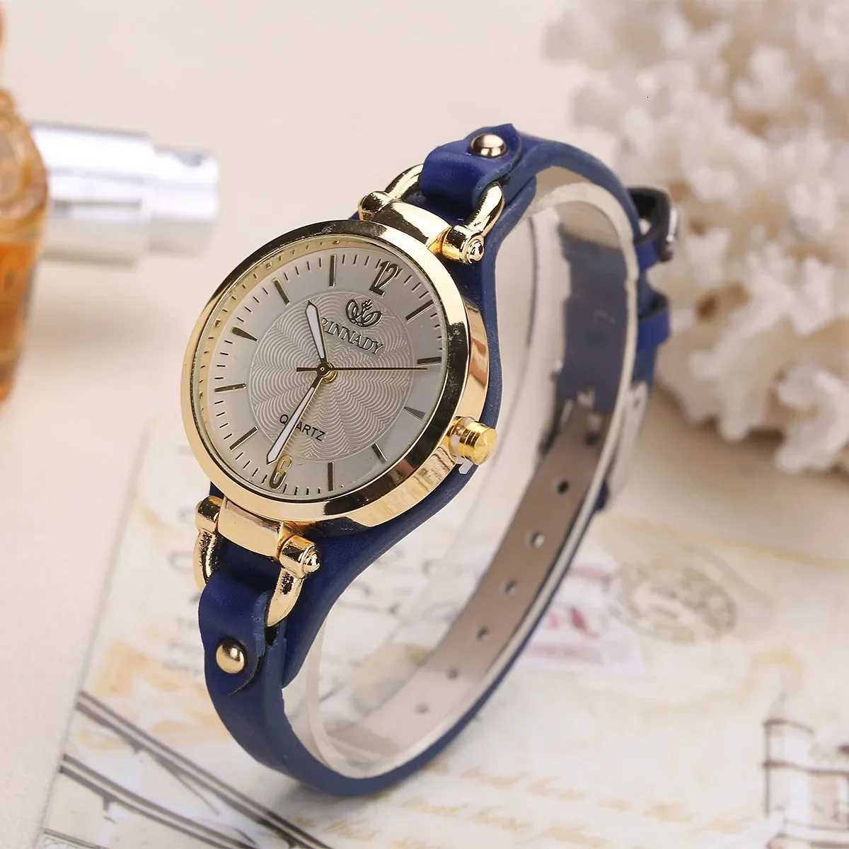 2024 Quartz Watch Women PU Leather Thin Strap Wristwatch Ladies Watches Solid Color Fashion Women Gift Watch Relojes Para MujerL251023