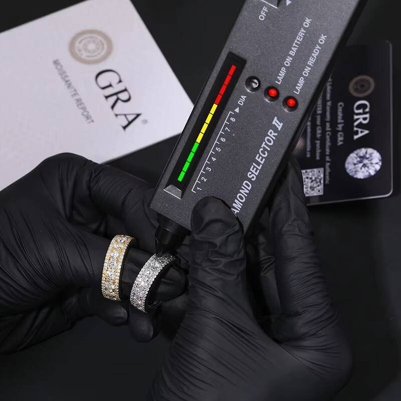 925 Sterling Silver Mens Eternity Band Rings Top Icy Fine Jewelry Wedding Engagement VVS D Color Moissanite Diamond 18K Ring