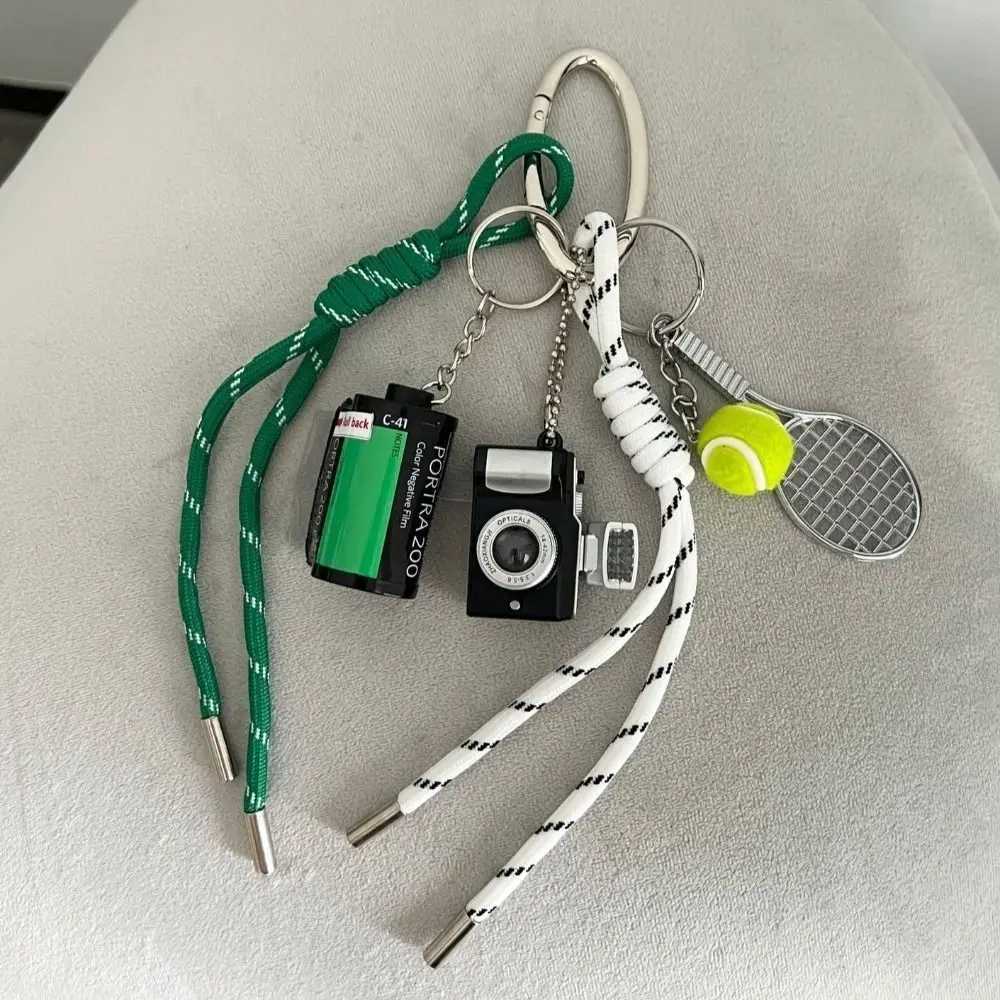 Creative Camera Braided Lanyards Keychain Tennis Kettle Car Keychain Ornament Racket Bag Pendant Women Z251023