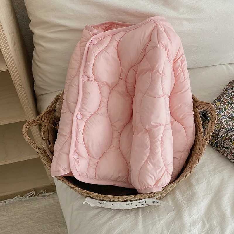 Down Children Unisex Solid Shortlength Padded Quilted Liner Warm Soft Casual Go with Everthing Brief Daily Preppt Style Y251023