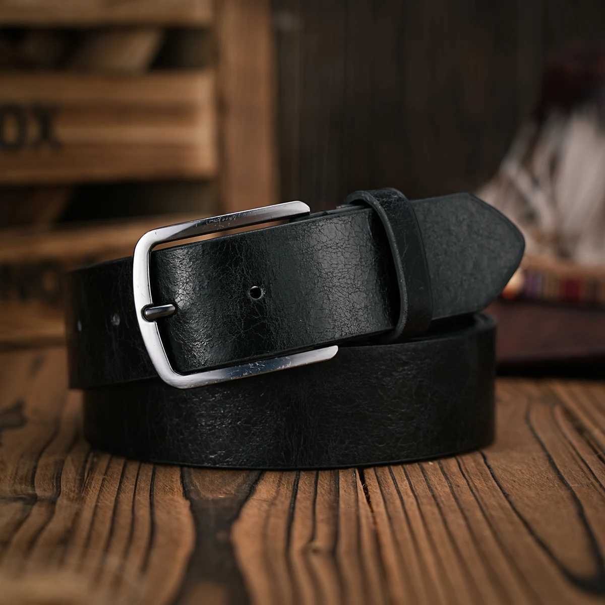 A mens and womens retro metal buckle casual style brown PU belt suitable for daily business attendance four seasonsXJ251023