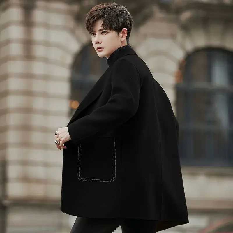 Mens Jackets Wool Blends Winter Sales of Male Coats Solid Color New in Y2k Trendy Fast Delvery High Quality Aesthetic Casual W251023