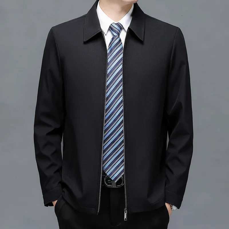 BROWON Brand Coat Men Jacket 2025 Autumn New Fashion TurnDown Collar Jacket Men Casual Business Solid Color Outwear Mens Jacket W251023
