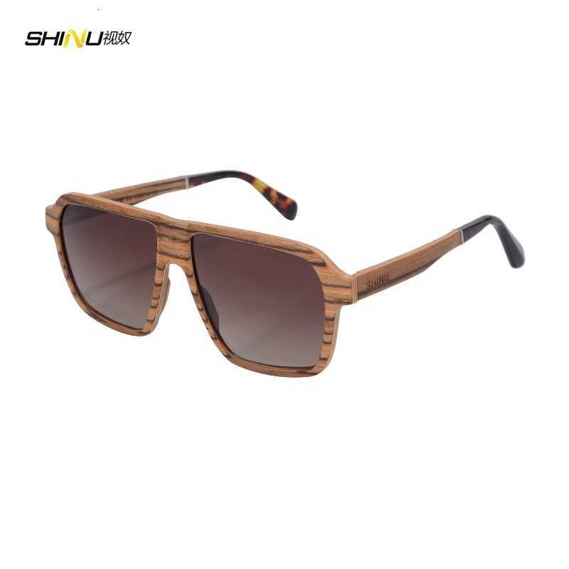 SHINU Brand Mens Glasses Polarized Lenses Sunglasses Men Wood Luxury Designer Wooden Eyewear Fashion Sun Glasses for MenW251023