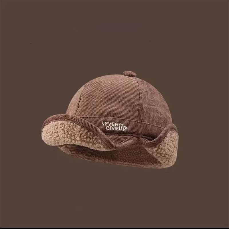 Sheep wool thicke warm duck tongue ear protection hat for men and wen autumn and winter thicke cycling i Feng hatW251023