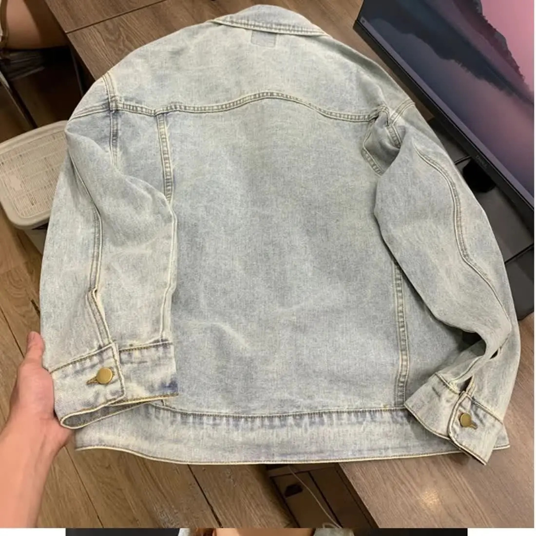 Vintage ZipUp WashedDistressed Denim Jacket Mens Spring Fall Fashion Coat American Cowboy HighStreet Casual Outerwear 251017