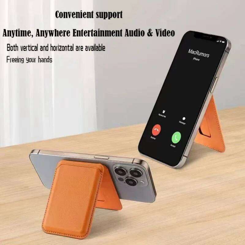 Strong Magnetic Leather Wallet With Hide Stand Case Magsafe For iPhone 16 15 14 13 Pro Max Mag Safe Card Holder Pocket Cover