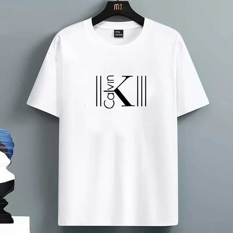 Luxury Summer Mens 100 Pure Cotton Casual Loose Plus Size Letter Printed Sports Comfortable Round Neck Short Sleeved TshirtXJ251023