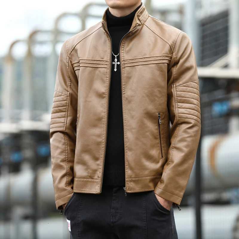 High Quality Vintage Style Leather Jacket Mens Cowhide Clothes Winter New Biker Fashion Jackets Men Leather Slim Coats men W251023