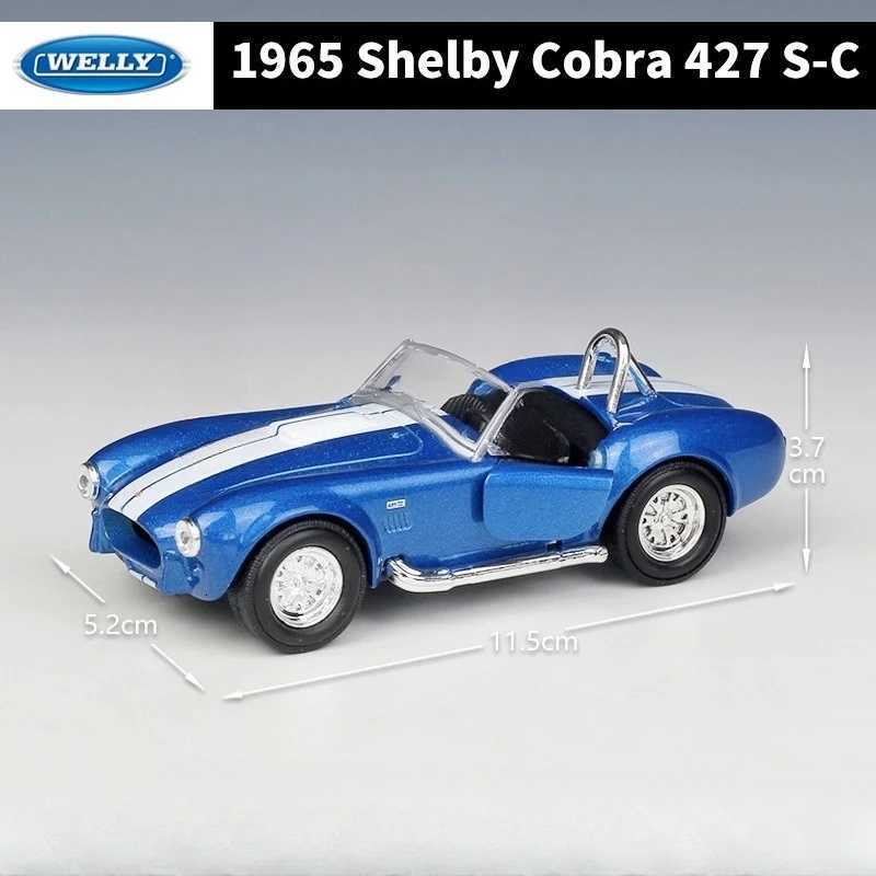 136 Scale 1965 Shelby Cobra 427 SC Simulation Alloy Car Model Pull Back Car toy children boy birthday gift miniature voitureT251023