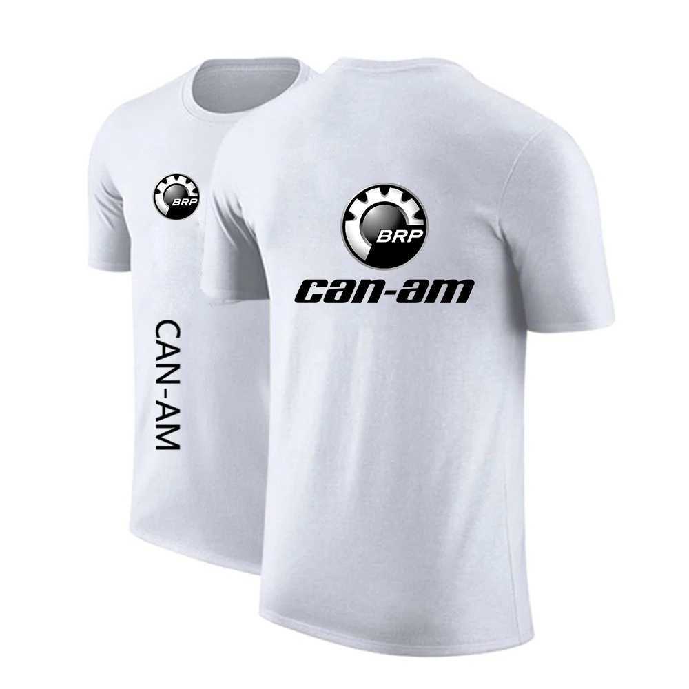 CANAM BRP 2022 Mens New Round Neck Cotton Casual Solid Color Short Sleeve Print Breathable Tee Summer High Quality T Shirt TopXJ251023