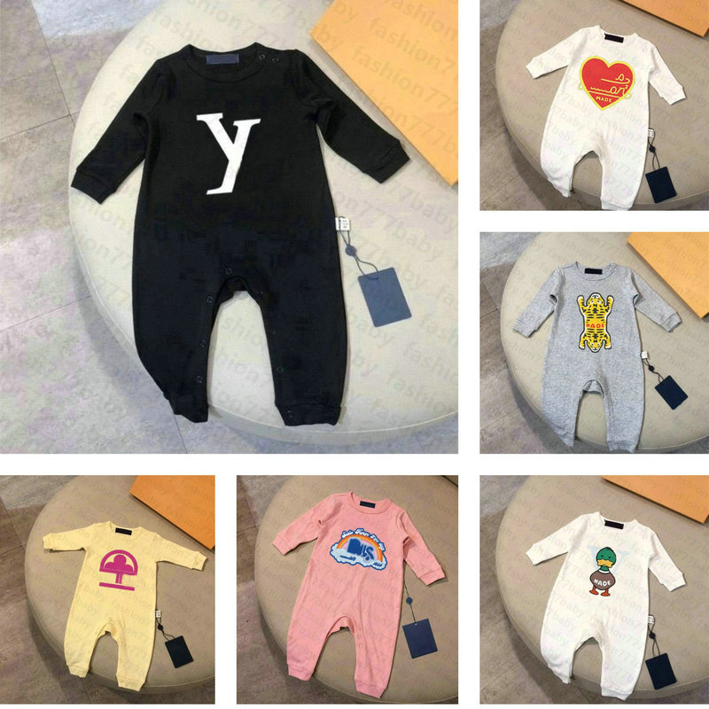 In stock kids Designer Baby Boys Girls top Onesies Infant luxury Romper fashion100% Cotton Costume children's Clothes Jumpsuit Bodysuits 34 style