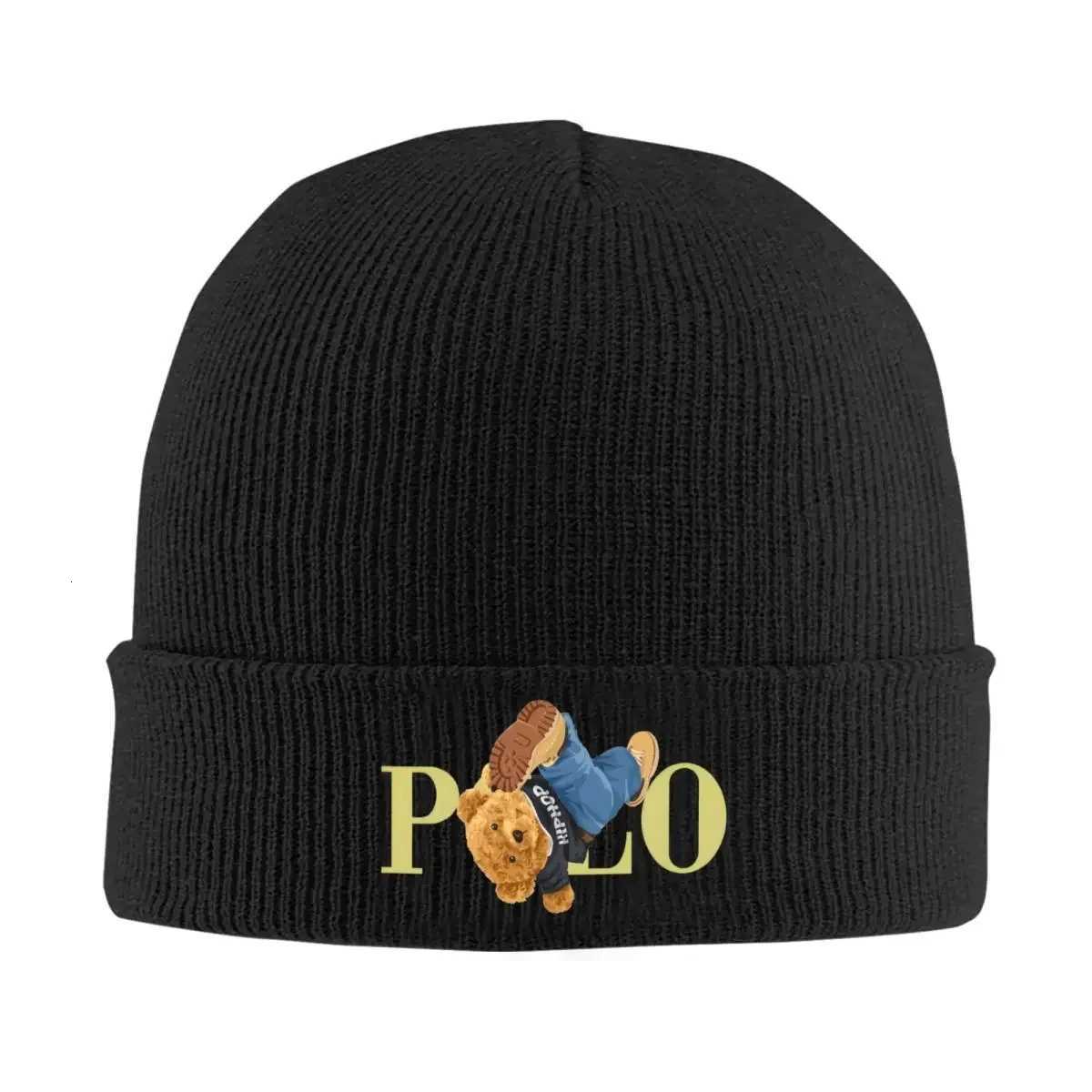 Kawaii Bears Beanie Hats Bonnet Hats Men Women Trendy Outdoor Sport Knit Hat Autumn Winter Custom Polo Warm CapsXJ251023