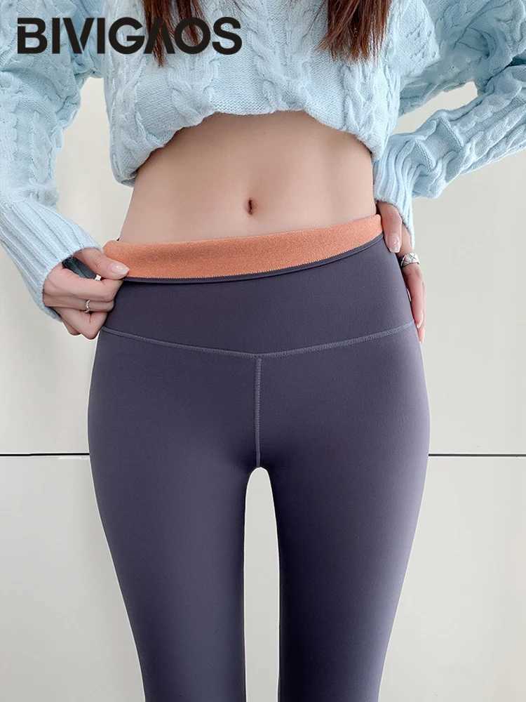 BIVIGAOS Autumn New Thin Rabbit Fleece Shark Leggings Women High Waist Elastic Pressure Slim Sport Fitness Winter Warm LeggingsT251023