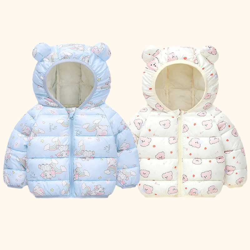 Winter Children Down Jacket Hooded Cartoon Baby Down Coats Ultralight Cotton Padded Kids Down Jackts Warm Children Clothing Y251023
