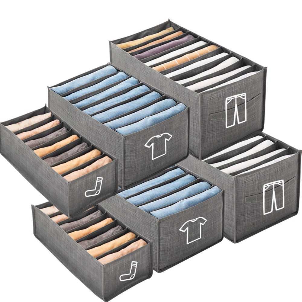 Closets Clothes Organizer Foldable Clothing Jeans Storage Box Closet with Handles Wardrobe Storage Organize C251023