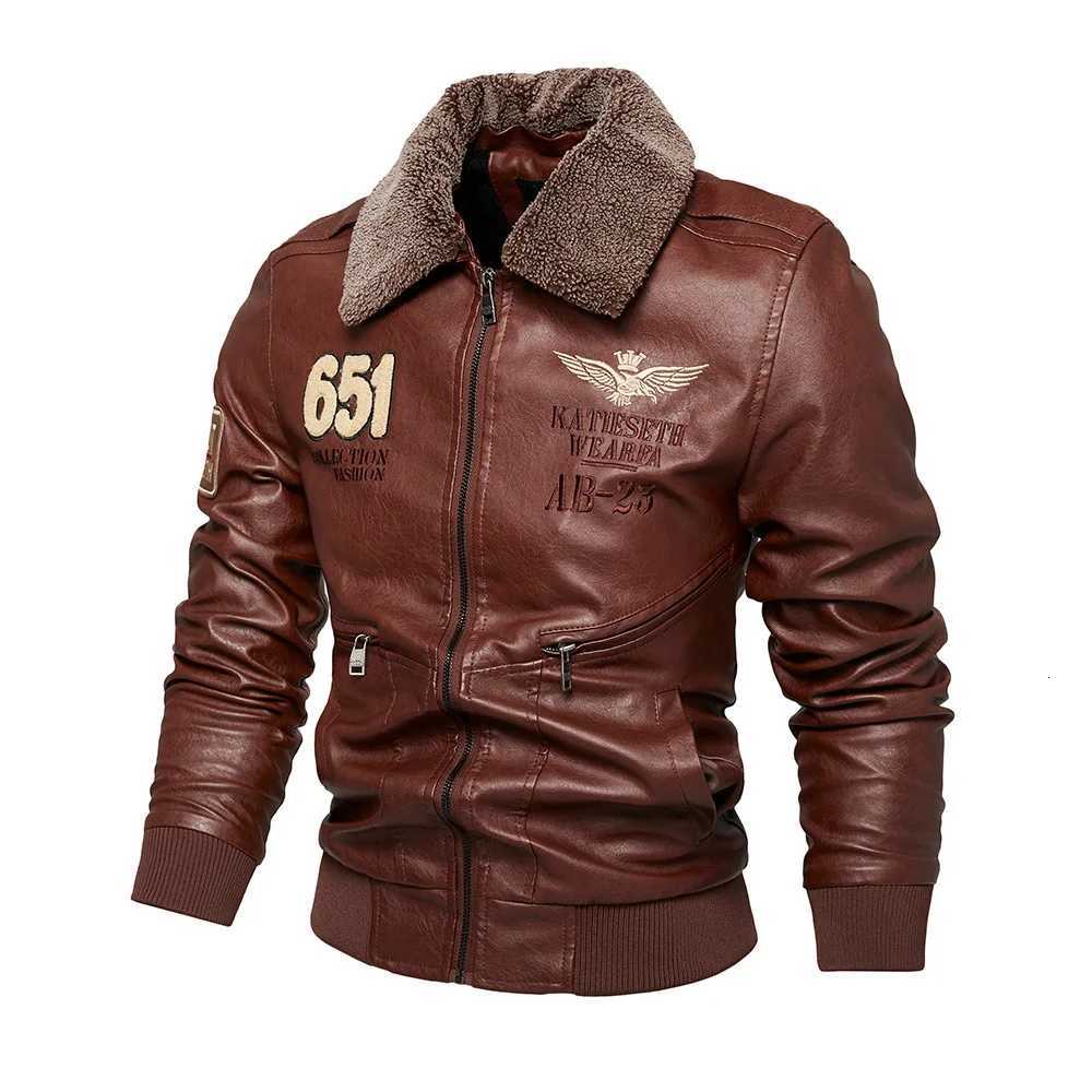 Best Seller New Fashion Winter Mens Turndown Collar Long Sleeve Casual Trendy Solid Color Faux Leather PU Jackets Male Coats W251023