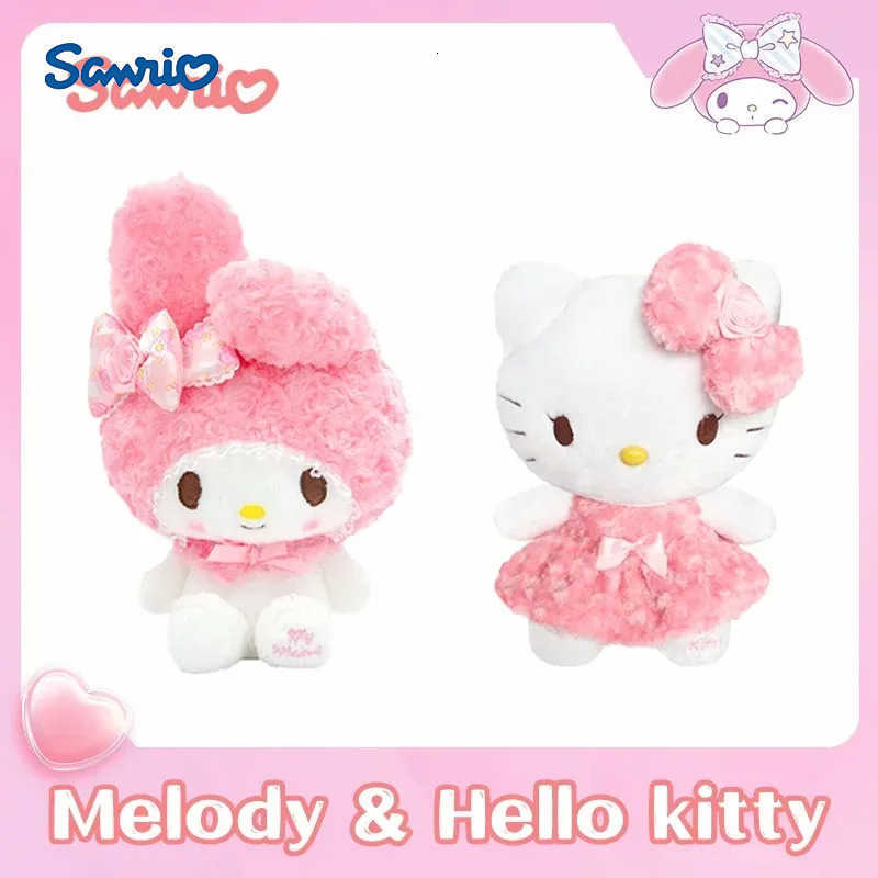 Sanrio Anime Rose Pink Hello Kitty Melody Cartoon Cute Plush Stuffed Toys Soft Pillow Plushies Doll Birthday Gift For Girls Kids L251023