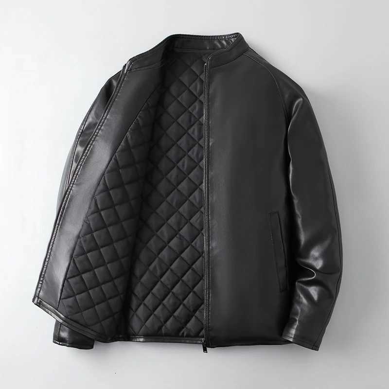 High Quality Outdoor Sports Leisure Leather Jacket For Autumn and Winter Soft Comfortable Fashionable Versatile Leather Jacket W251023