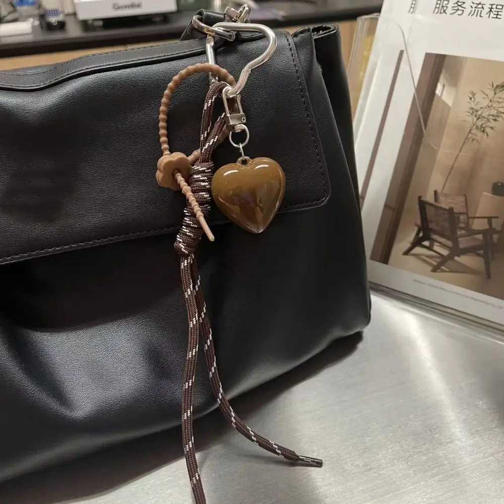 Fashionable Heart Leather Rope Keychain Cherry Bow Y2K Bag Pendant Ornaments Mobile Phone Lanyard Gifts Bag Accessories Z251023