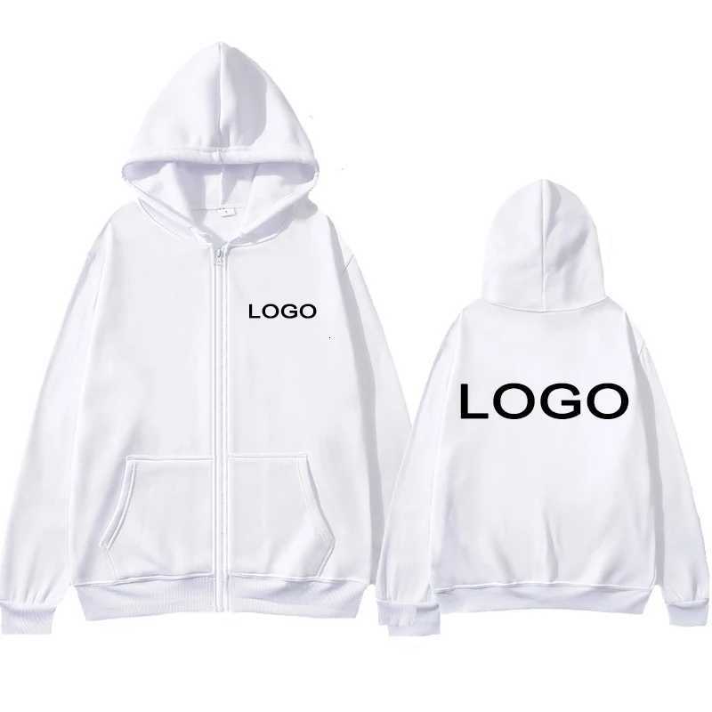 Customized Printed Men Women Zipper Up Hoodie Loose Casual Clothing Fashion Long Sleeve Hooded Pullover Personality SweatshirtsT251023