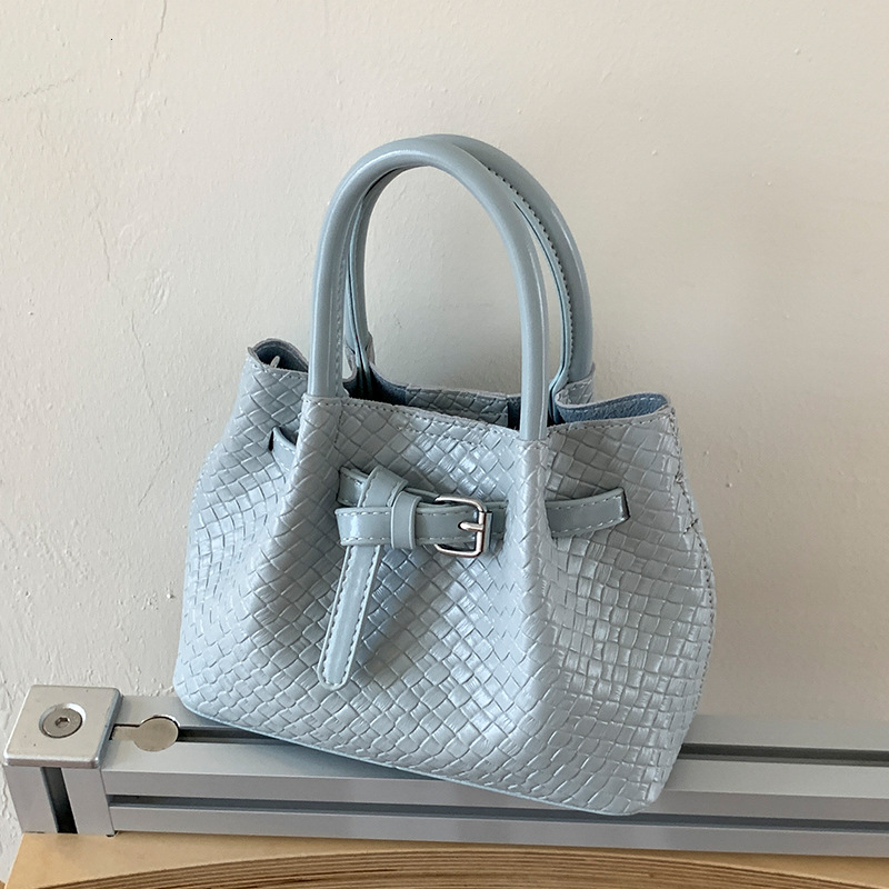 Luxury Brand Designer Bag Korean Niche Handheld Woven Pattern Single Shoulder Bag For Women 2025 New Handheld Basket Tote Bucket Crossbody Bag