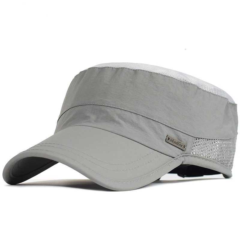 Summer Mesh Outdoor Sport Quick Drying Military s Men Breathab Cadet Army Flat Top Hat Cycling Running BaseballW251023