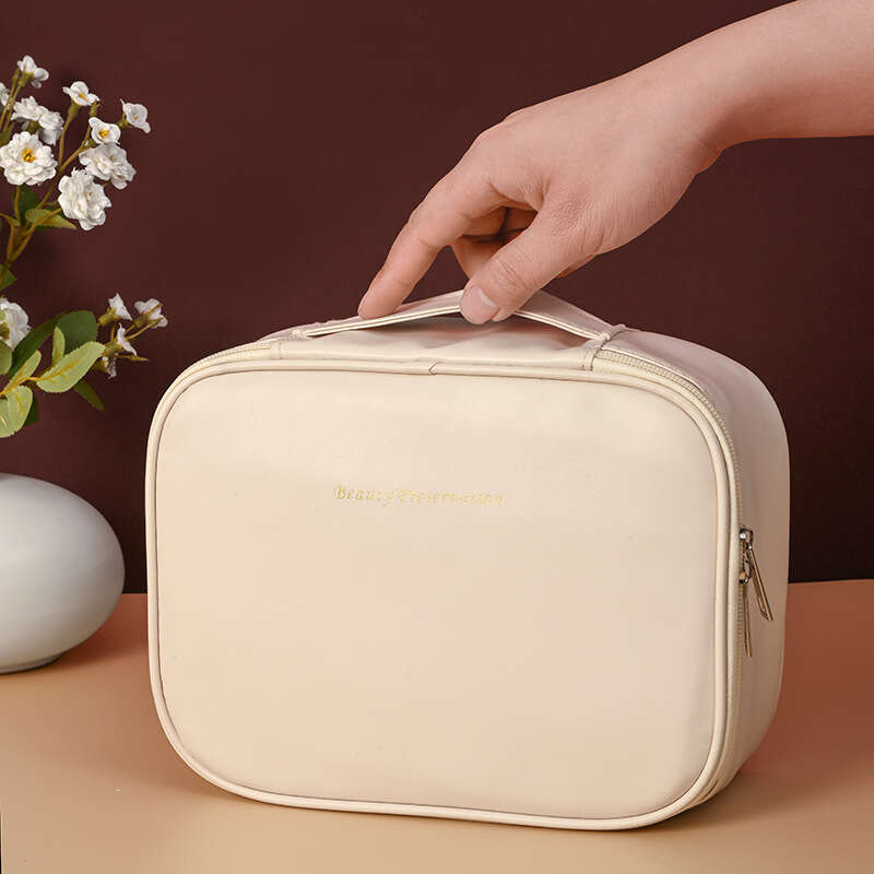 New Freestyle Partition Makeup Large Capacity High-end Multi-functional Cosmetic Toiletry Storage Bag