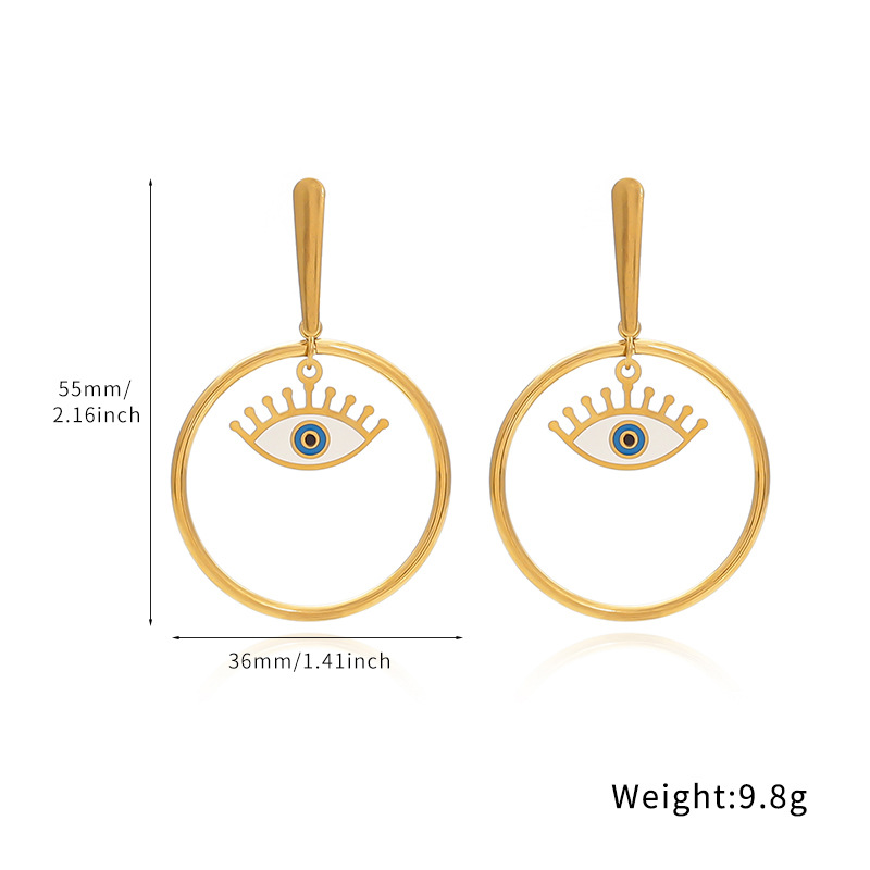 Designer earrings Art Blue Eyes Water Drop Earrings Vintage Devil's Eye niche design high-end feel full of diamonds and pearls free shipping diam