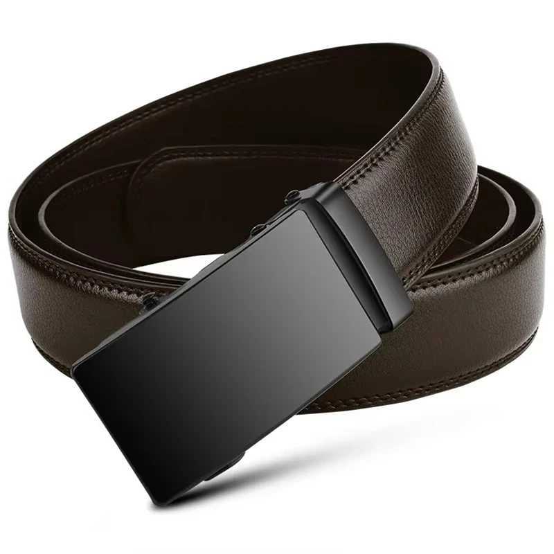 Automatic Buckle Belt for Men Famous Brand Business Belt Men PU Leather Waist Straps Black Male Jeans Belts for MenXJ251023