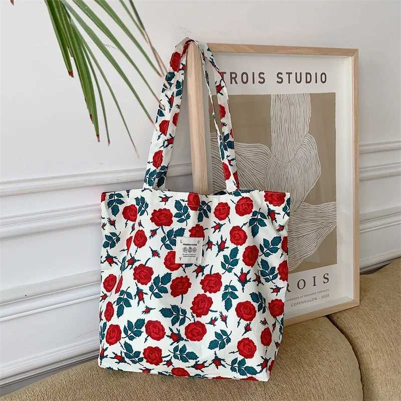 Youda New Style Fashion Vintage Floral Canvas Shoulder Bag for Women Simple Handbag Large Casual Capacity Shopper Tote BagsL251023