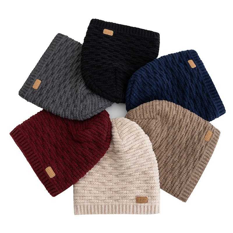 New Style Fashion Unisex NIU Letter Slouchy Winter Hats Fur Lined For Men Women Warm Beanie Cap Casual Decor Winter Knitted HatsXJ251023