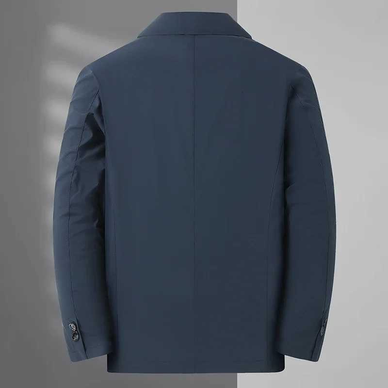 Jacket Four Seasons Mens Fashion Business Middleaged and Elderly British Style Casual Slimming Wedding Work Mens Jacket W251023