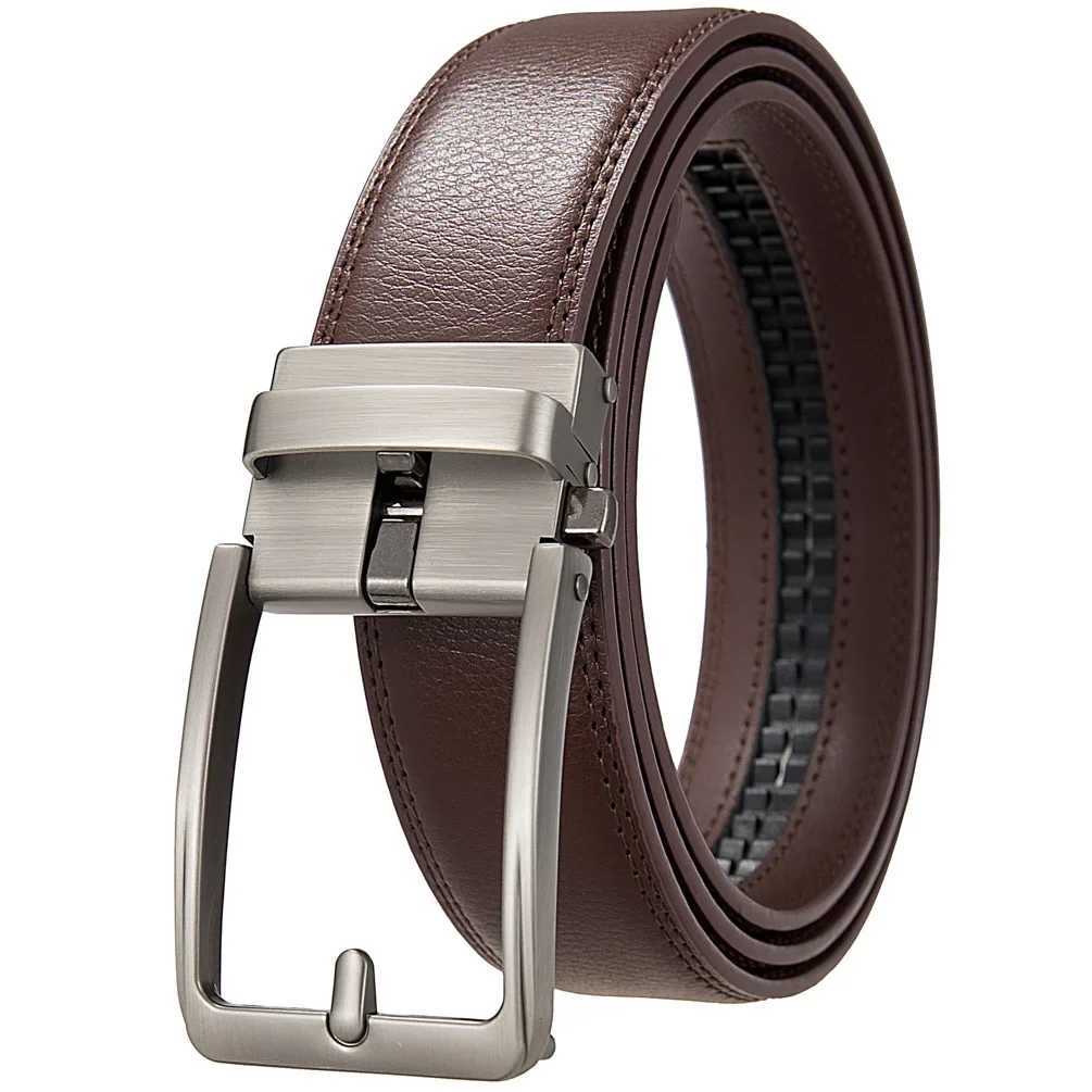 Plus Size 170 160 150 140 130cm Click Business Belts Men Automatic Buckle Genuine Leather Mens Jeans High Quality Waist StrapXJ251023