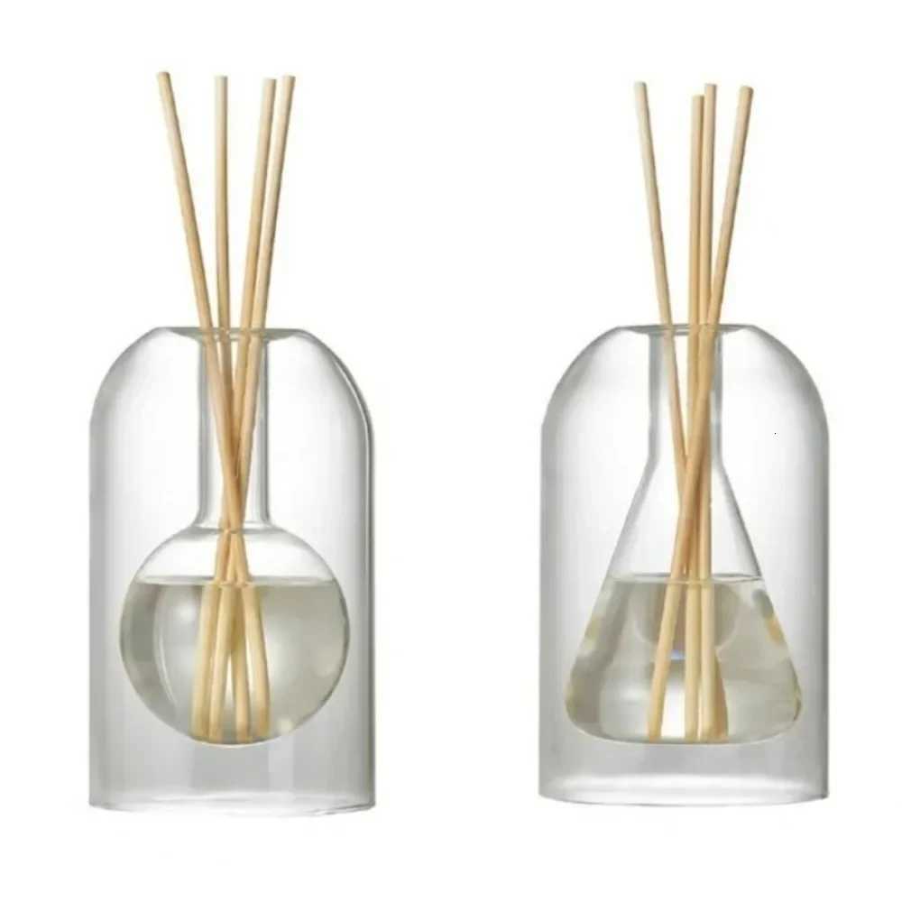 130200ML Transparent Aratherapy Diffuser Bottle Storage Containers He Decoration with Diffusers Sticks Y251023