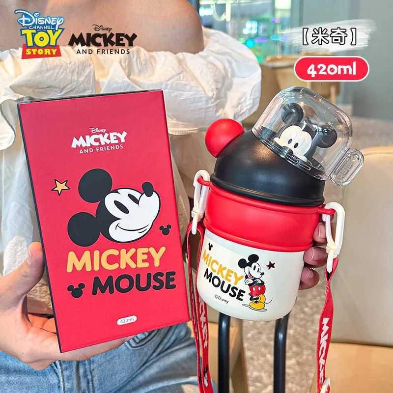 Disney 420ml Mickey Mouse Buzz Lightyear 316 Kids Strawberry Bear Thermal Mug Outdoor Portable Mug Office Thermal Mug GiftsXJ251023