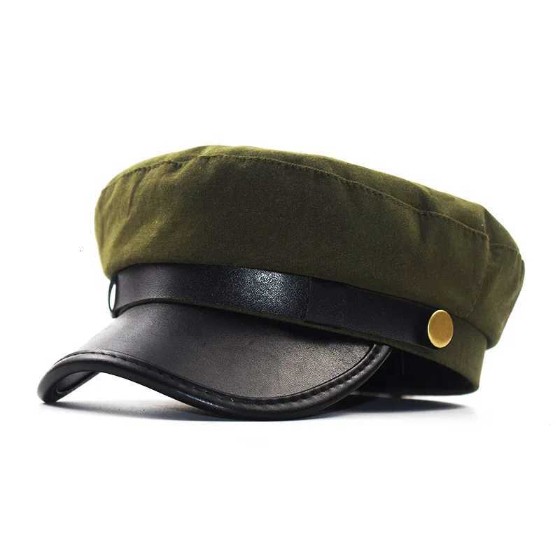 Wens ather Beret Hat Flat Top Breathab Cotton ed British Sty Vintage Fashion Octagon Hat for Daily Outdoor WearW251023