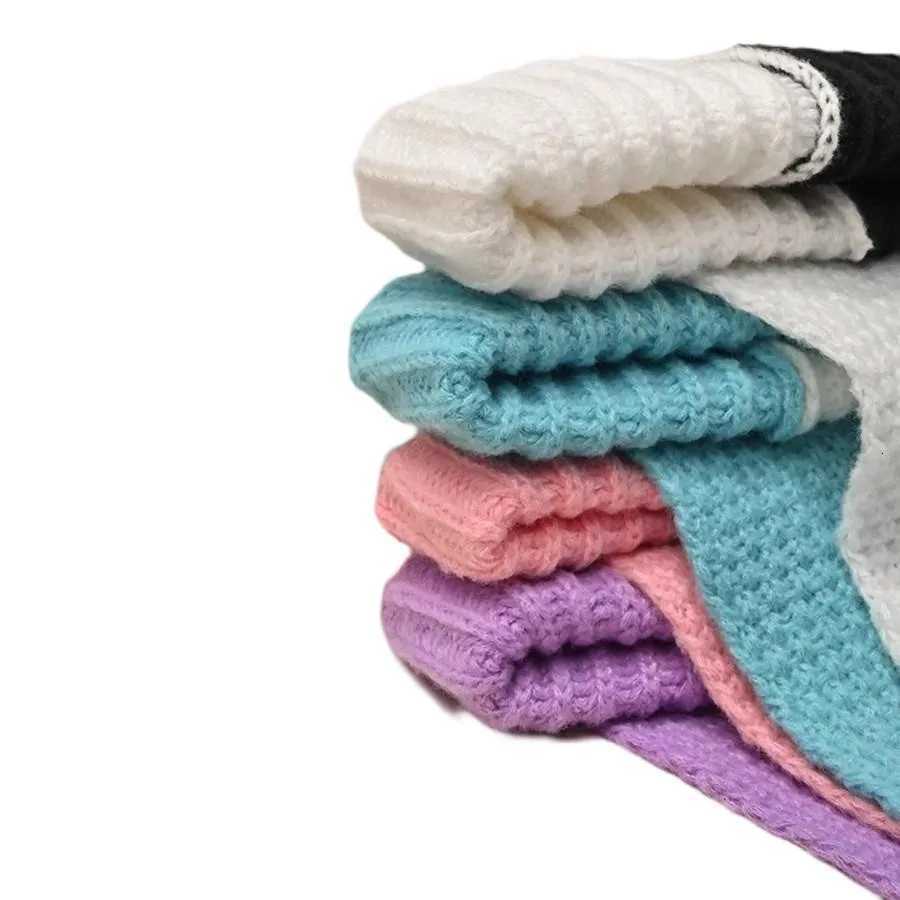 Winter Knitted Hats For Wen Cute Rabbit Ear Soft Warm Thick Acrylic Luxury Brand Label Beanies Sklies Personality CasualW251023