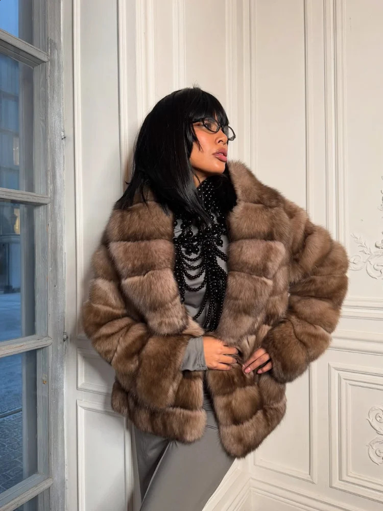 Solid Patchwork Faux Fur Coat Women Full Sleeve Lapel Loose Long Staple Plush Jacket Lady Winter Fashion Street Outwear 251021