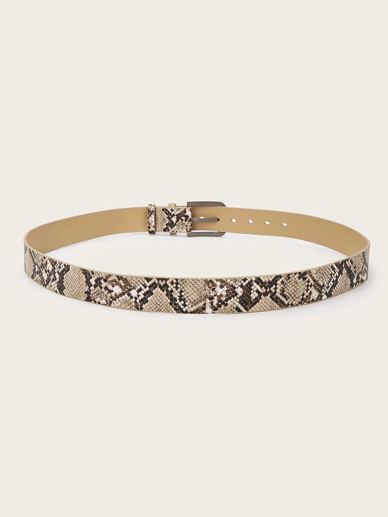 1pc mens snake print western style casual belt a versatile decorative belt for jeansXJ251023