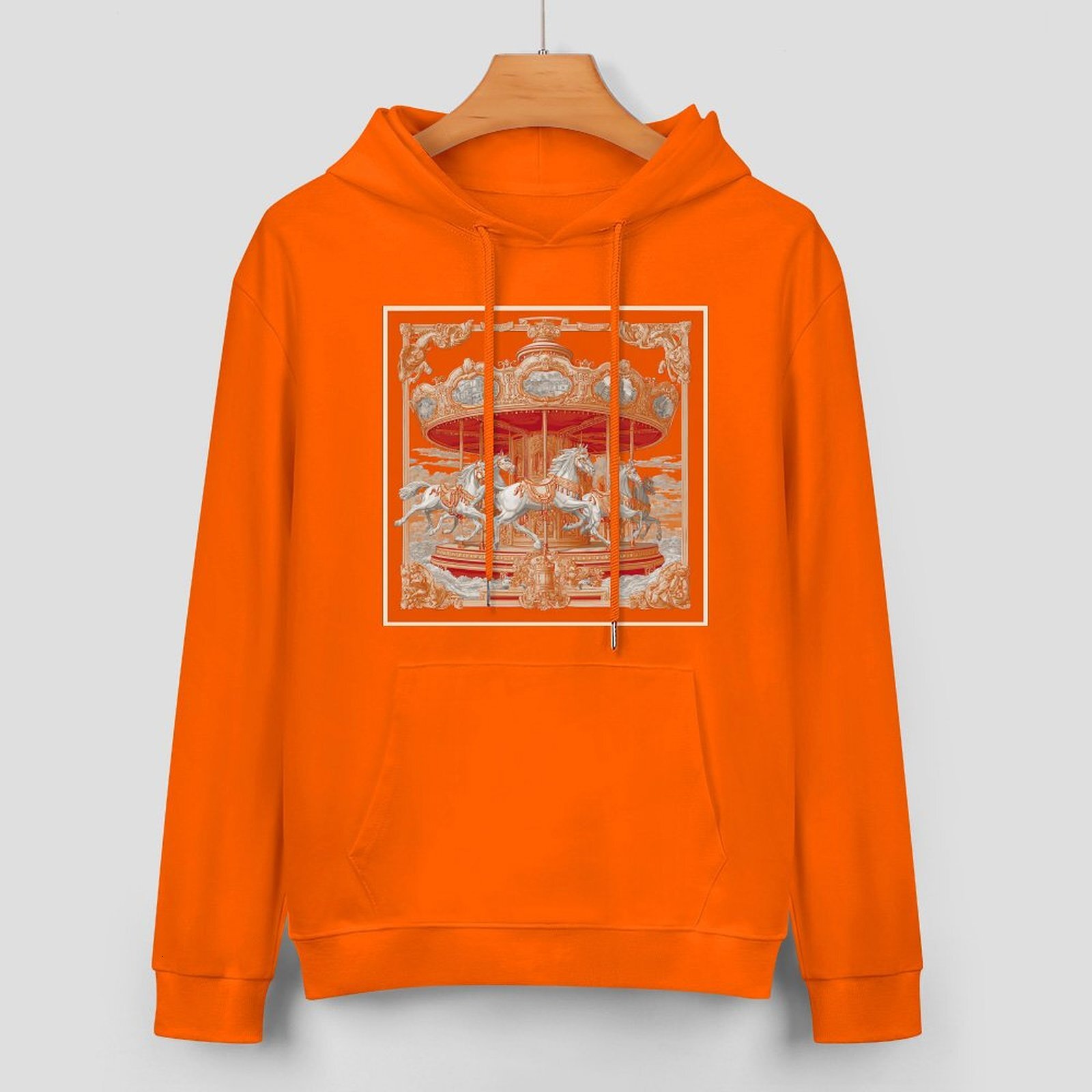 H Designer Fall Winter Hoodie Luxury Horse Print Design Unisex Long Sleeve Streetwear Hip Hop Oversized Fit Hoodie Men's Fashion Apparel H26