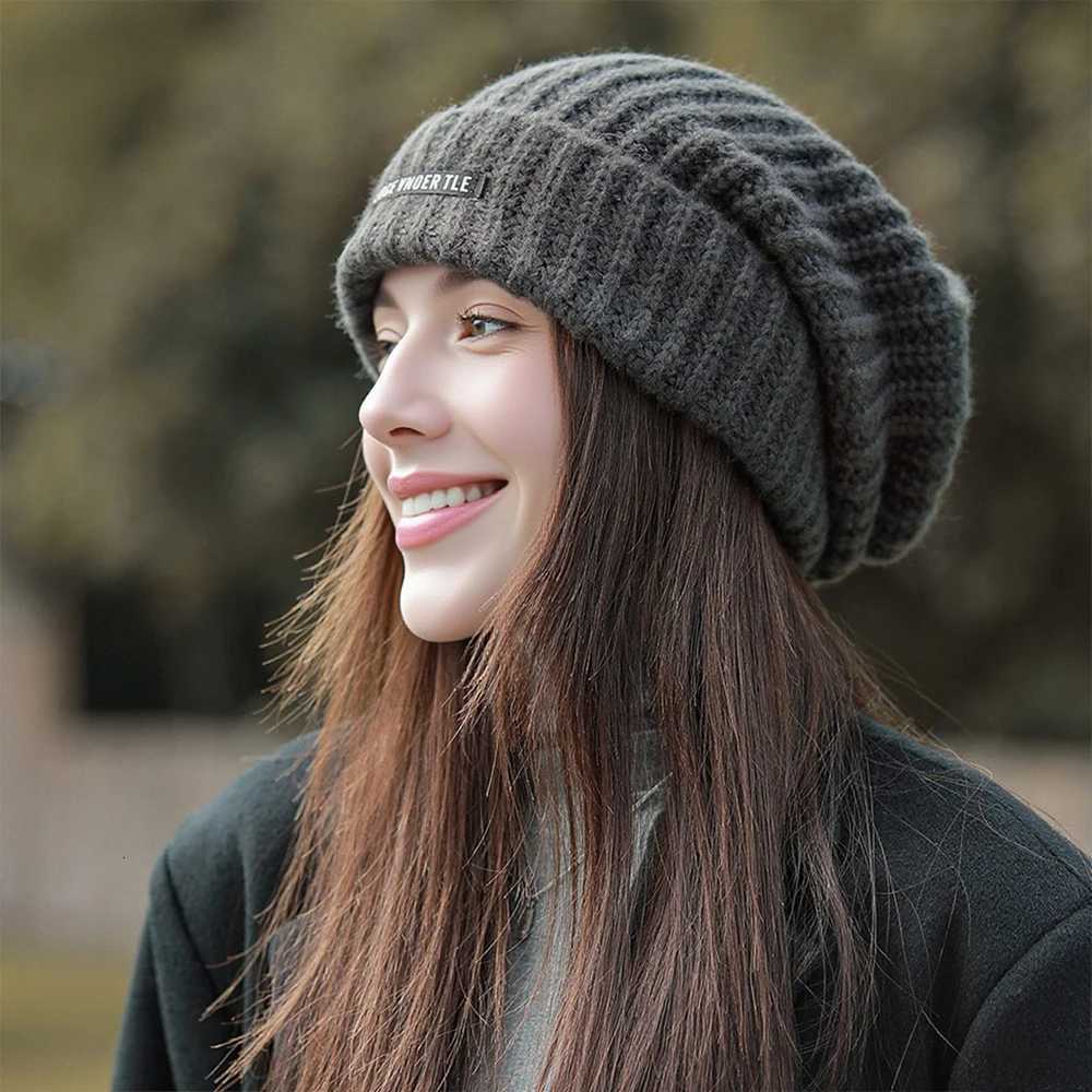 Wool Knit Hats Elastic Cap Winter Windproof and Warm Beanie Hat Solid Color Cap Covers Unisex The Head and Ears For Men WomenXJ251023