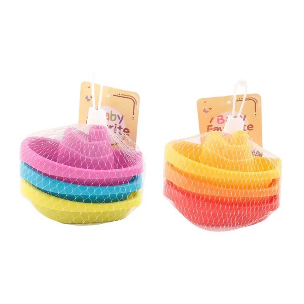 Baby Bath Toys Stacking Boat Toys Colorful Early Education Intelligence Gift Boatshaped Stacked Cup Folding Tower Baby Toy J251023