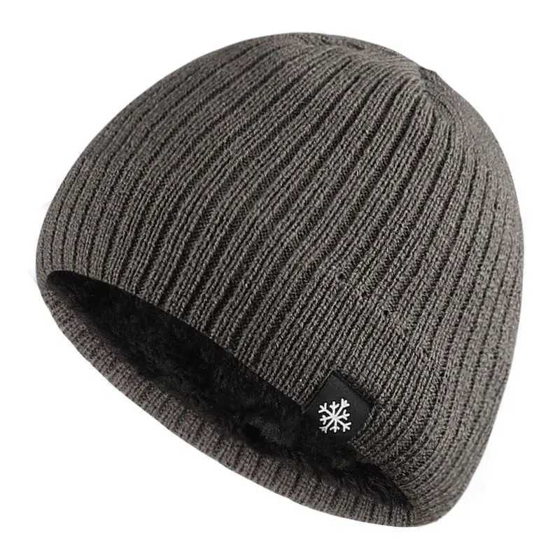 Autumn and winter thick wool bnded knitted mens and wens hats are suitab for windproof and warm outdoor wear in winterW251023