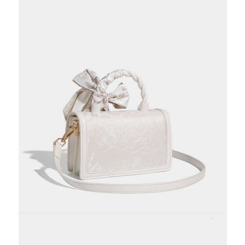 Spring/Summer New High-End Small Square Tote Bag Chinese Style Embroidered Women Handbags Female Bow Ribbons Messenger Bags Mdng251023