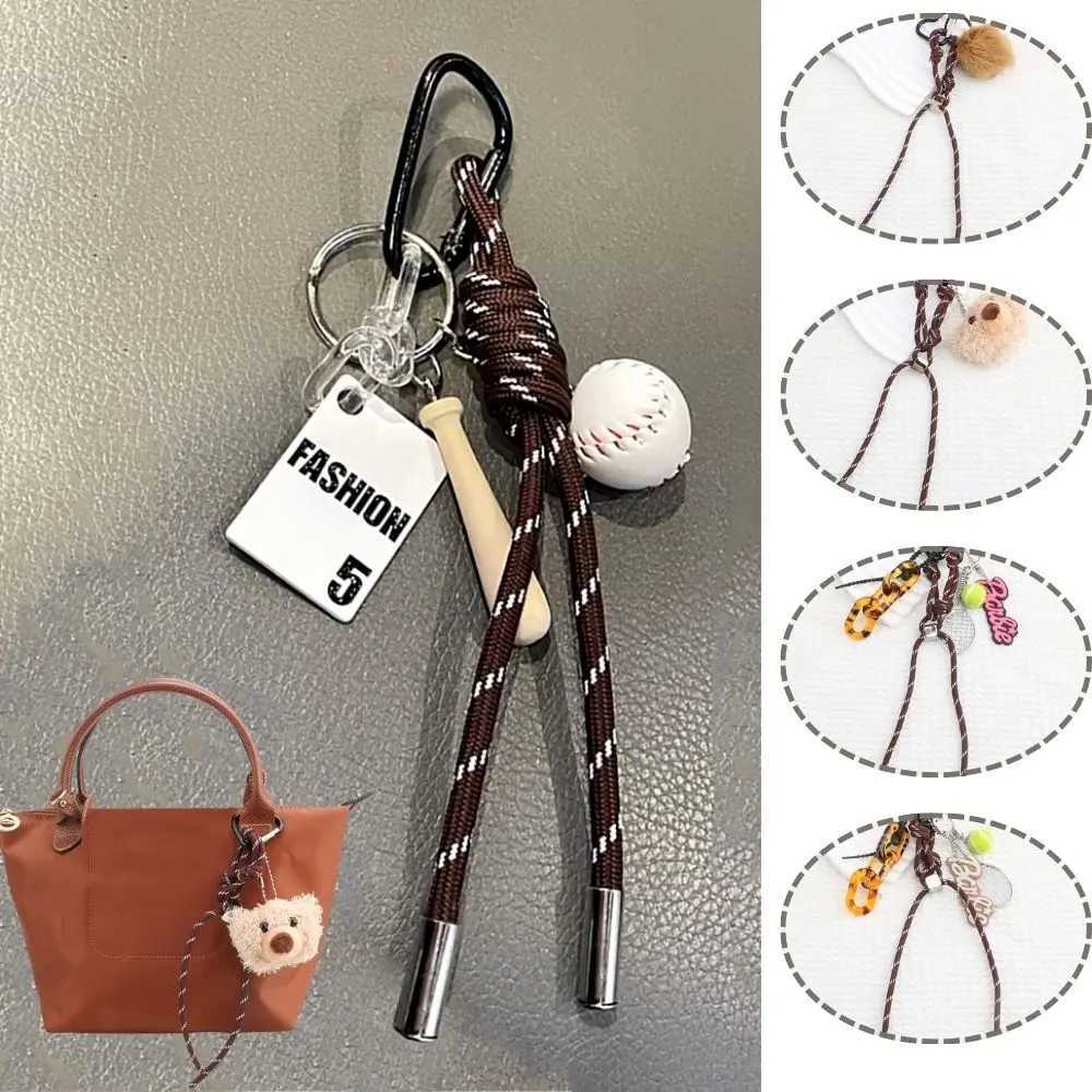 Tote Bag RopesCute Bag Decors Y2K Keychain Bag Pendants Hand Woven Phone Rope Women Bag Ropes Baseball Badminton Tennis Pendant Z251023