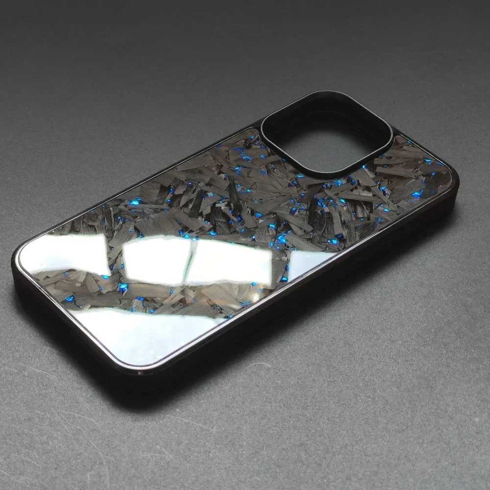 100 Real Forged Carbon Fiber Phone Case for iPhone 16 14 13 12 11 Plus Pro Pro Max Glossy Shockproof Protective Cover H251023
