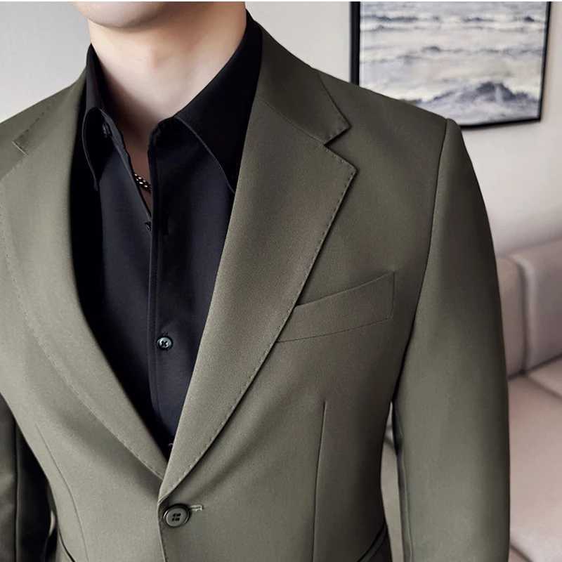 New Mens Fashion Business Solid Color British Style Professional Work Groom Wedding Dress Best Man Blazers Jacket XXS6XL W251023