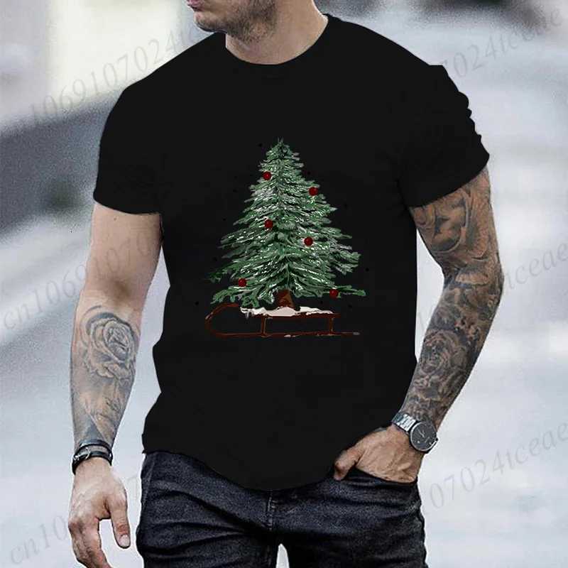 Mens Xmas TeeChristmas Sleigh Graphic T Shirts Women Men Short Sleeve Tee Shirt Clothes Christmas Tree T Shirt Mens ClothingXJ251023
