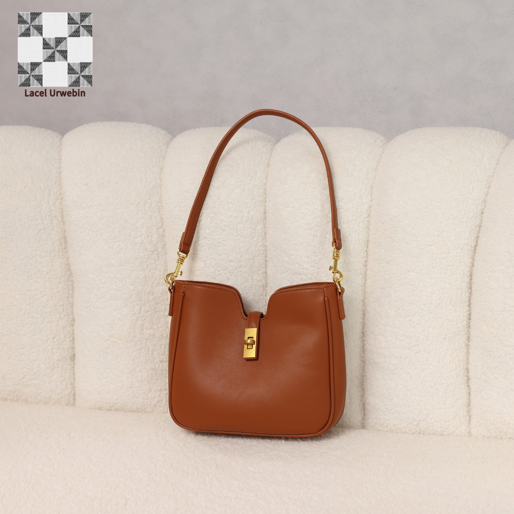 Lacel Urwebin Designer's 2025 New Light Luxury Versatile Casual Women's Bag Large Capacity Tote Bag High-end Luxury Bag Commuter Shoulder Cr